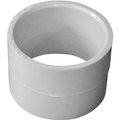 Genova CANPLAS Repair Coupling, 112 in, Hub, PVC, White 193001R